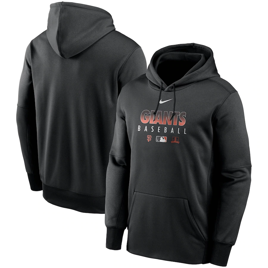 Men's San Francisco Giants Black 2022 Performance Pullover Hoodie